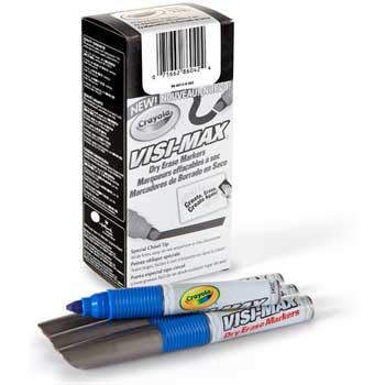 Crayola&#174; Visi-Max™ Dry Erase Markers, Chisel Tip, Blue