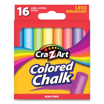 Cra-Z-Art Colored Chalk Sticks, Assorted, 16/PK
