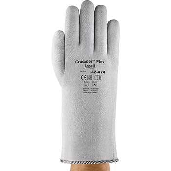 Ansell Crusader™  42-474 Heat Resistant Glove, Heavy Duty, White, Size 10, 12/PK
