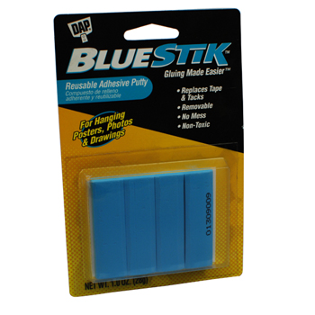 DAP BlueStik Reusable Adhesive Putty, 1 oz