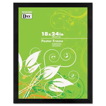 DAX&#174; Black Solid Wood Poster Frames w/Plastic Window, Wide Profile, 18 x 24