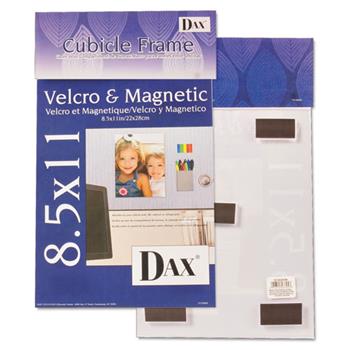 DAX Velcro Magnetic Cubicle Photo Document Frame, Acrylic, 8 1/2 x 11, Clear