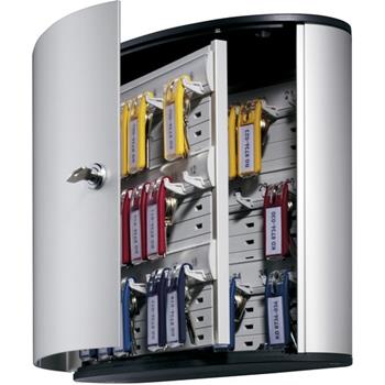 Durable Brushed Aluminum Keyed Lock 36-Key Cabinet, 11-9/10&quot; W x 11&quot; H x 4-4/5&quot; D