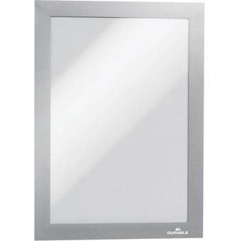 Durable Duraframe&#174; Anti-glare Magnetic For 5-1/2&quot; x 8-1/2&quot; Insert, Silver, 2/PK