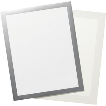 Durable Duraframe&#174; Self-Adhesive Magnetic Tabloid Sign Holder For 11&quot; x 17&quot; Insert, Silver, 2/PK
