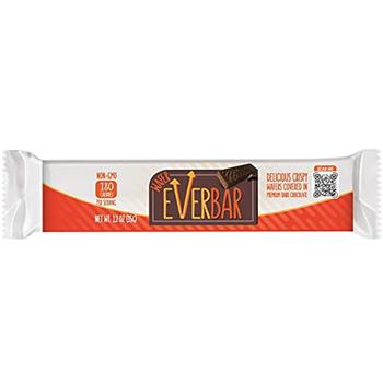 EverBar Crispy Wafer Bars, Dark Chocolate, 1.2 oz, 24 Bars/Box