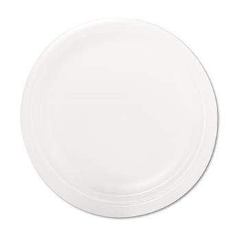Dart Plate, Quiet Classic Laminated Foam, 9&quot;, White, 125/Pack