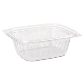 Dart ClearPac Plastic Container with Lid, 5-7/8 x 4-7/8 x 2, Clear, 12 oz, 63/Bag