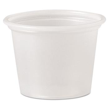SOLO Cup Company Polystyrene Portion Cups, 1 oz, Translucent, 2500/Carton