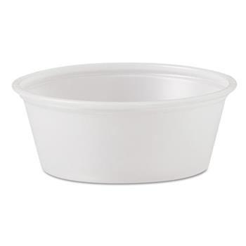 SOLO Cup Company Portion Cups, 1.5 oz, Polystyrene, Translucent, 2500/Carton