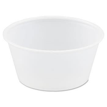 SOLO&#174; Cup Company Polystyrene Portion Cups, 3.25oz, Translucent, 250/Bag, 10 Bags/Carton