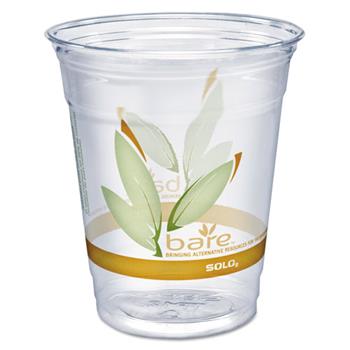 SOLO Cup Company Bare Eco-Forward RPET Cold Cups, 12-14 oz, Clear, 50/Pack