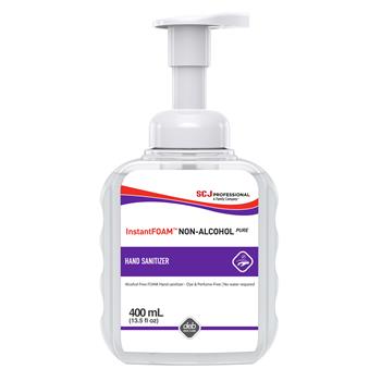 Deb InstantFOAM™ Non-Alcohol PURE Foaming Hand Sanitizer, Perfume and Dye Free, 400mL Pump Top Bottle, 12/CS