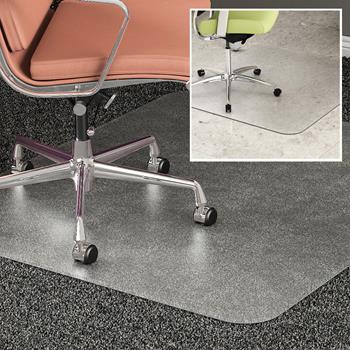 deflecto DuoMat Multi Surface Floor Protection Chair Mat, Protects Variety of Floor Types, 46&quot; x 60&quot;, Rectangle, Clear
