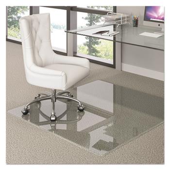 deflecto Premium Glass Chair Mat for All Floor Types, 48&quot; x 60&quot;, Clear