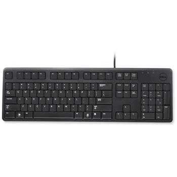 Dell Wyse 104 Quiet Key Keyboard, Wired, USB, Black