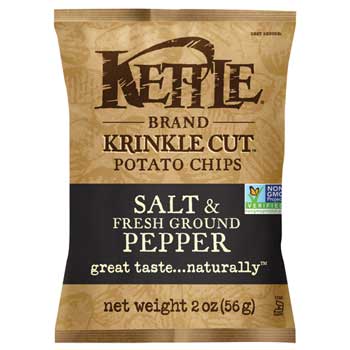 Kettle Brand Salt &amp; Fresh Ground Pepper Kettle Chips, 2 oz., 6/CS