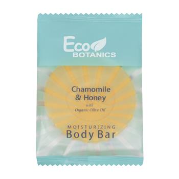 Diversified Hospitality Solutions Eco Botanics Chamomile &amp; Honey Body Bar, Sachet Wrapped, 0.9 oz, 500/CS