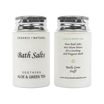 Diversified Hospitality Solutions Bath Salts, Pure White, Aloe and Green Tea, 1.2 oz, 300/CS