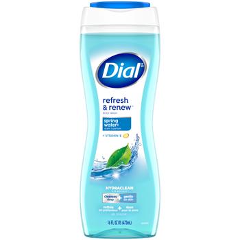 Dial Body Wash, Spring Water Scent, 16 oz, 6/Case