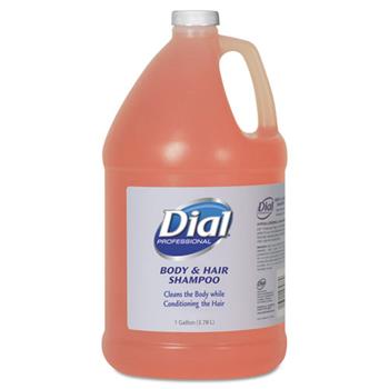 Dial Professional Body and Hair Care, 1 gal. Bottle, Gender-Neutral Peach Scent, 4/Carton