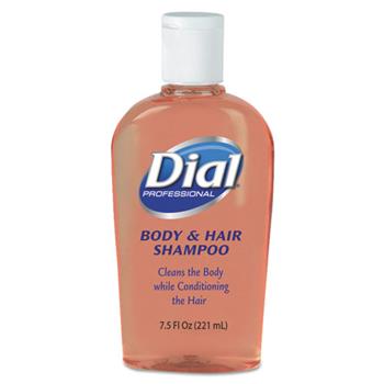Dial&#174; Professional Body &amp; Hair Care, Peach Scent, 7.5oz Flip-Cap Bottle, 24/Carton
