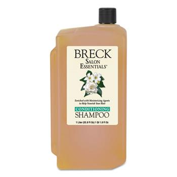 Breck Shampoo/Conditioner, Pleasant Scent, 1 L Bottle, 8/Carton