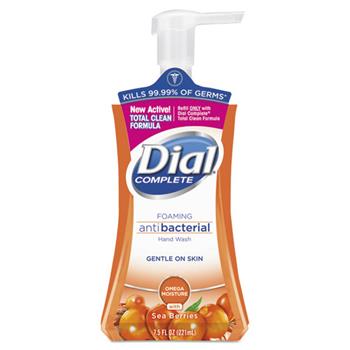 Dial Complete&#174; Antimicrobial Foaming Hand Soap, Sea Berries, 7.5 oz Pump Bottle, 8/Carton