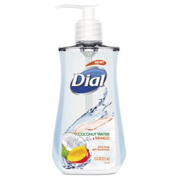 Dial Antimicrobial Liquid Soap, 7 1/2 oz Pump Bottle, Coconut Water &amp; Mango,12/Crtn
