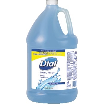 Dial Antibacterial Liquid Hand Soap, Spring Water Scent, 1 Gallon Bottle