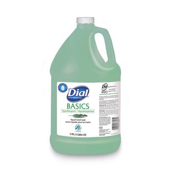 Dial Basics MP Free Liquid Hand Soap, Unscented, 3.78 L Refill Bottle, 4 Refills/Carton