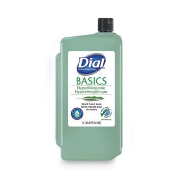 Dial&#174; Basics MP Free Liquid Hand Soap, Unscented, 1 L Refill Bottle, 8/Carton