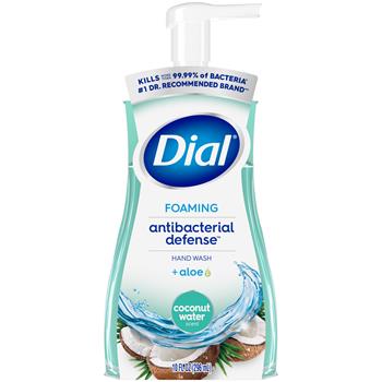 Dial Antibacterial Foaming Hand Wash, Coconut Water Scent, 10 oz/Bottle, 8 Bottles/Carton