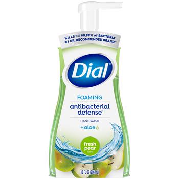 Dial Antibacterial Foaming Hand Wash, Fresh Pear Scent, 10 oz/Bottle, 8 Bottles/Carton