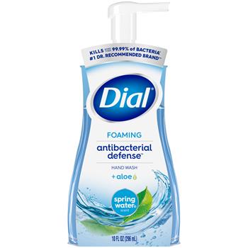 Dial Antibacterial Foaming Hand Wash, Spring Water Scent, 10 oz/Bottle, 8 Bottles/Carton