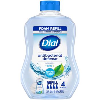 Dial Complete Foaming Hand Wash Refill Bottle, Spring Water Scent,  30 oz Bottle, 4 Refills/Carton