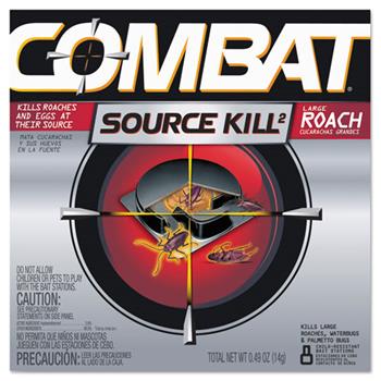 Combat Source Kill Large Roach Killing System, Child-Resistant Disc, 8/Box