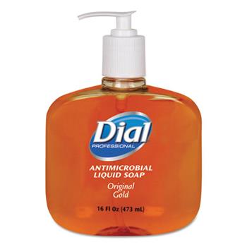 Dial Professional Gold Antimicrobial Soap, Floral Fragrance, 16oz. Pump Bottle, 12/Carton