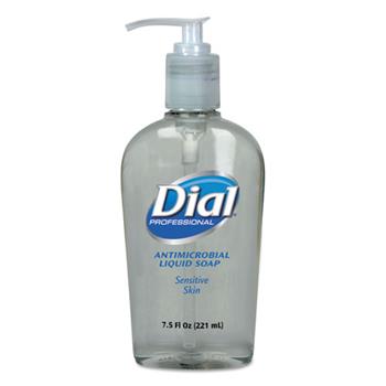 Dial&#174; Professional Antimicrobial Soap for Sensitive Skin, 7.5oz D&#233;cor Pump Bottle, 12/Carton