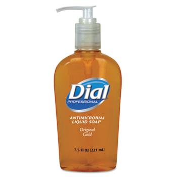 Dial Gold Antimicrobial Soap, Floral Fragrance, 7.5oz. Pump Bottle, 12/Carton