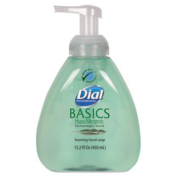 Dial Professional Basics Foaming Hand Soap, Original, Honeysuckle, 15.2 oz. Pump Bottle, 4/Carton