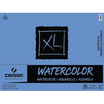 Canson Watercolor Pad, 140 lb, 18&quot; x 24&quot;, 30 Sheets/Pad