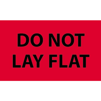 W.B. Mason Co. Labels, Do Not Lay Flat, 3 in x 5 in, Fluorescent Red, 500/Roll