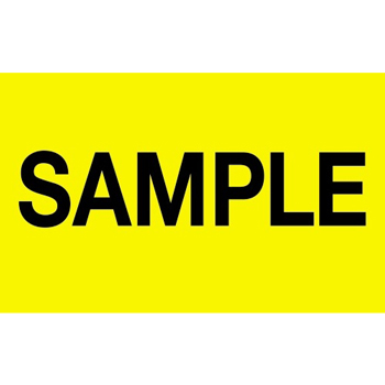 W.B. Mason Co. Labels, Sample, 1-1/4 in x 2 in, Fluorescent Yellow, 500/Roll