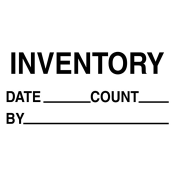 W.B. Mason Co. Labels, Inventory- Date- Count- By, 1-1/4 in x 2 in, Black/White, 500/Roll