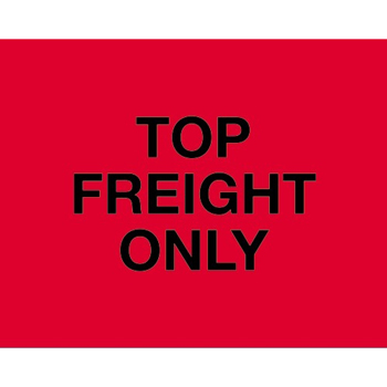 W.B. Mason Co. Labels, Top Load Freight Only, 8 in x 10 in, Fluorescent Red, 250/Roll