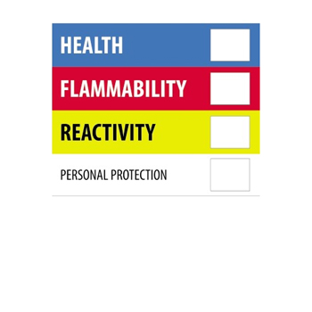 W.B. Mason Co. Regulated Labels, Health Flammability Reactivity, 4 in x 6 in, Multiple, 500/Roll