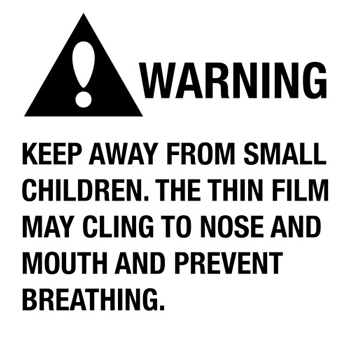 W.B. Mason Co. Regulated Labels, Warning Keep Away From Small Children, 2 in x 2 in, Black/White, 500/Roll
