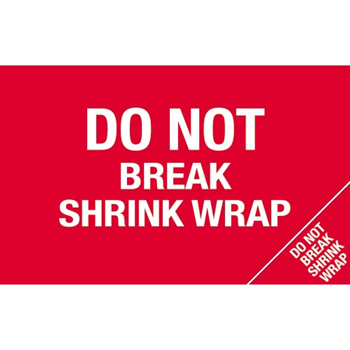 W.B. Mason Co. Bill of Lading Labels, Do Not Break Shrink Wrap , 5 in x 8 in, Red/White, 500/Roll