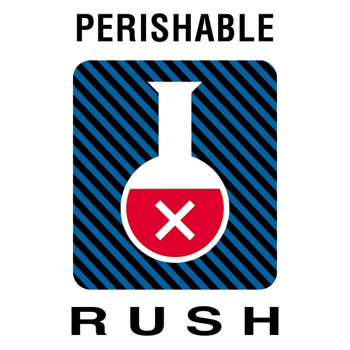 W.B. Mason Co. Rush Labels, Perishable Rush, 4 in x 6 in, Multiple, 500/Roll